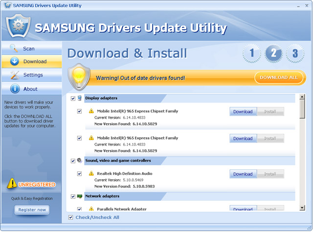 SAMSUNG NP Q1U Internet driver for Windows 10 screenshot2
